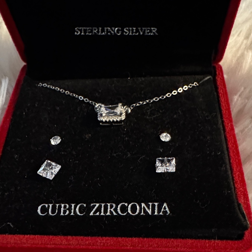 Giani Bernini Silver Necklace with Cubic Zirconia - Picture 2 of 2